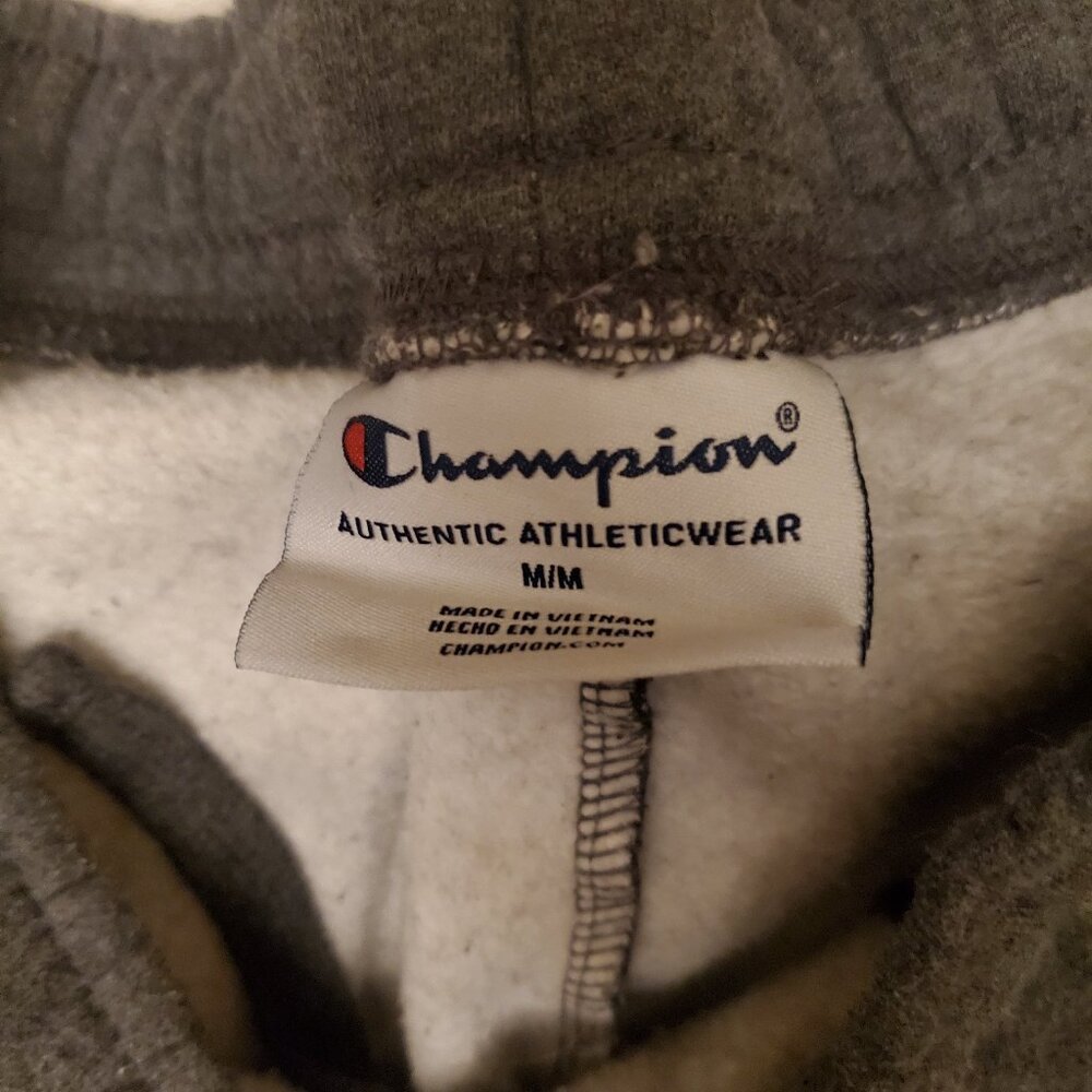 Champion Gray Fleece Jogger Sweatpants Medium Athletic Lounge Pants